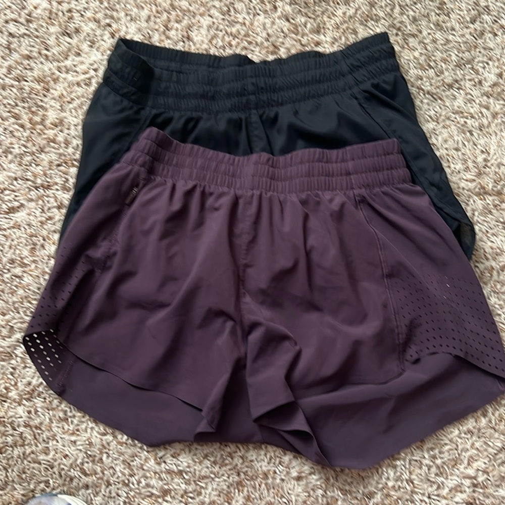 ATHLETA short. Size XS. 2 pair: black and burgundy